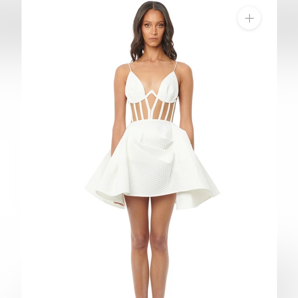 White mini dress